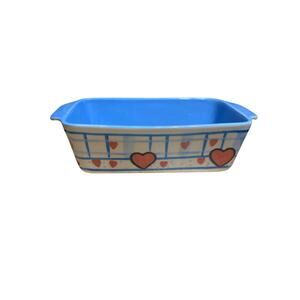 Baking Dish Loaf Pan "Friendships are Forever" 9 x 5 Bird Brain 2006 Hearts